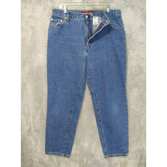 Levi's Denim - Vintage Levis 550 Jeans Womens 16 Blue Denim Classic Relaxed Fit Taper Leg Mom